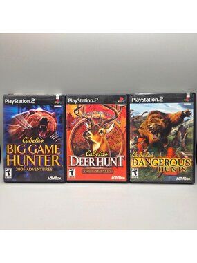 PlayStation 2 Games Cabelas Big Game Hunter Deer Hunt Etc Complete Cases & Discs